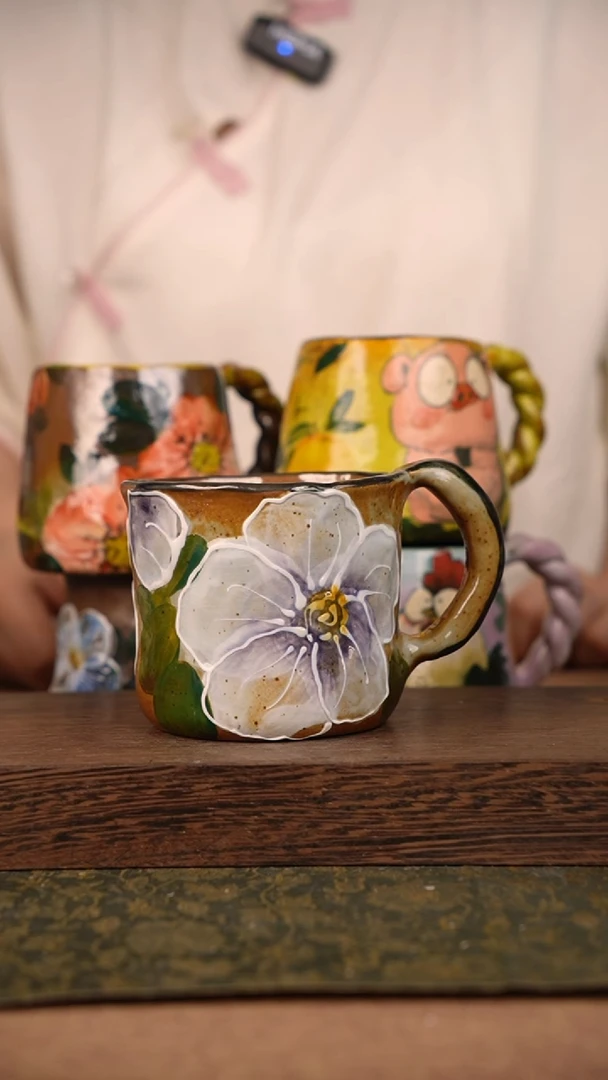 摆件泥垚手作 景德镇手工手绘器物