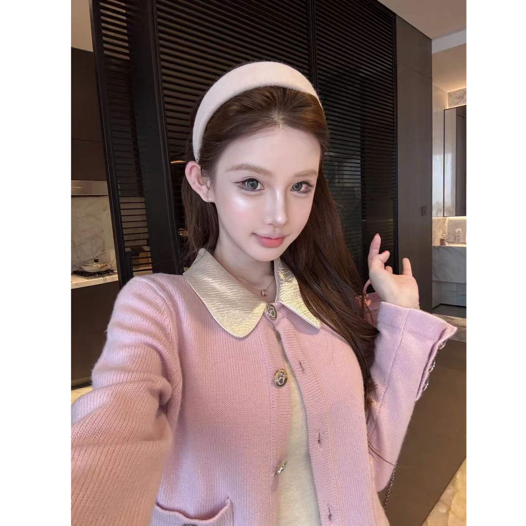 【现货】YIYI SOLO【甜蜜赴约】可拆卸翻领羊毛针织开衫  TY5611