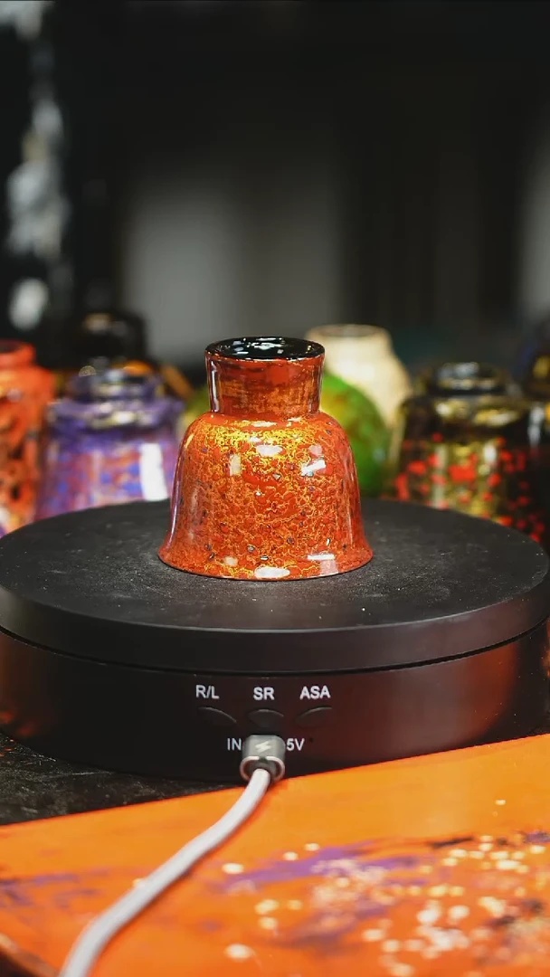 大漆工艺红金高足杯子