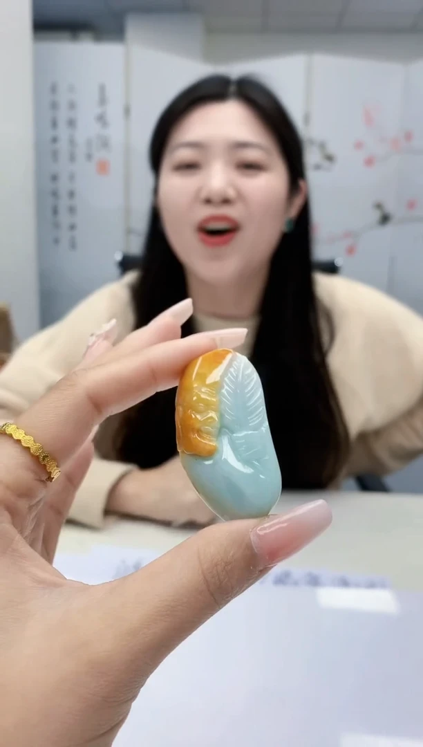 【闪购商品】定制翡翠未镶嵌0405lr-毛货挂件39