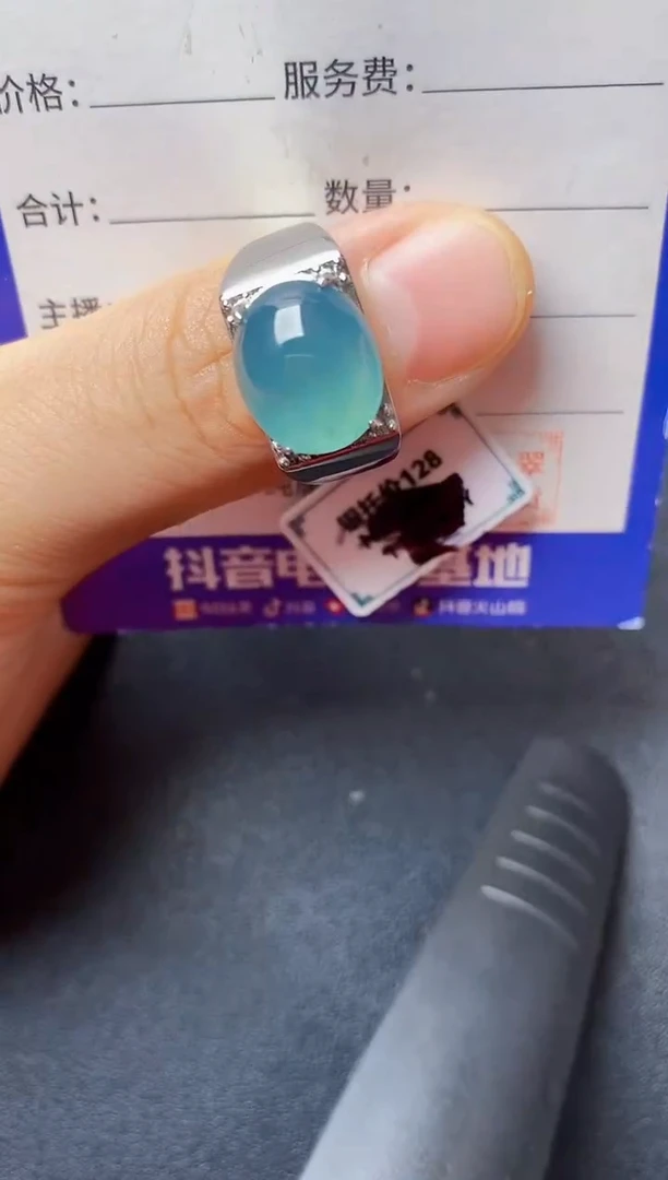 翡翠戒指银S925镶嵌2222222222