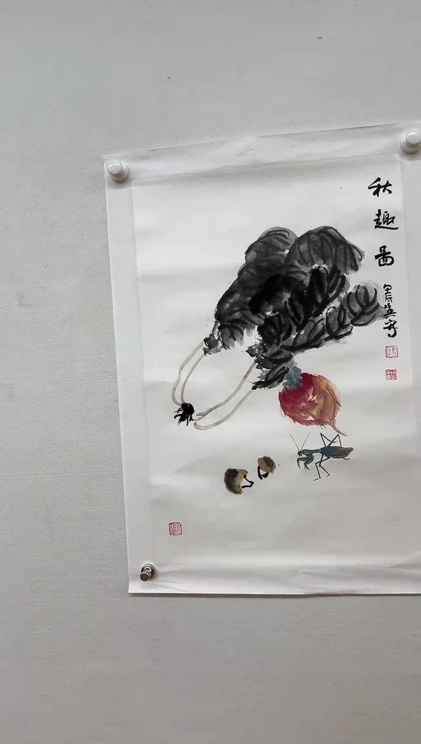 国画马万兵花鸟作品