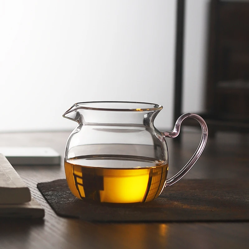 圆满茶海高硼硅玻璃公道杯耐热茶道分茶简约陶瓷高档玻璃杯