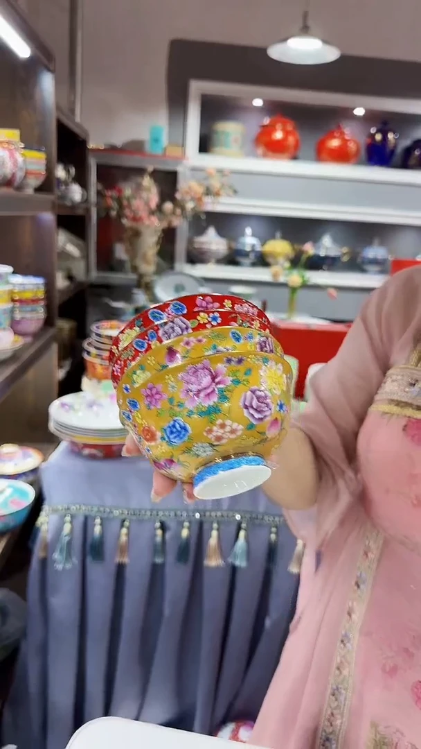 瓷片4.5英寸饭碗4个景德镇餐具