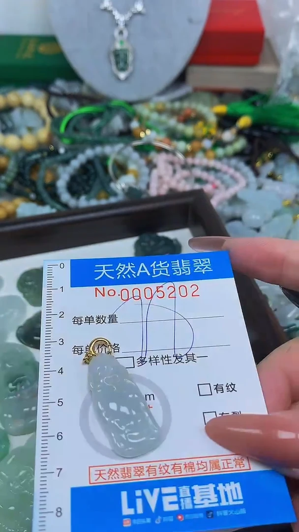 颈饰未镶嵌翡翠净货挂件-5202