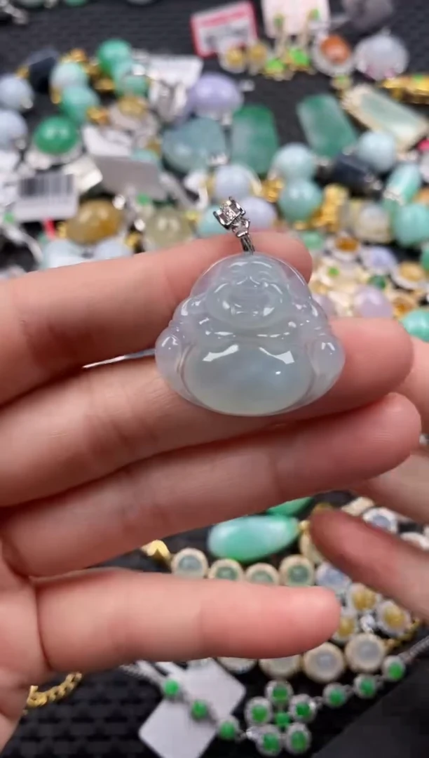 银S925镶嵌戒指翡翠666              6