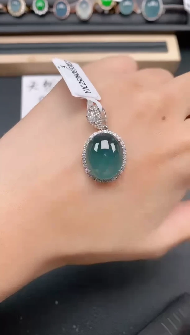银S925镶嵌戒指翡翠111