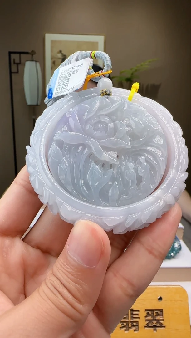 颈饰未镶嵌翡翠一套+底座XM@@