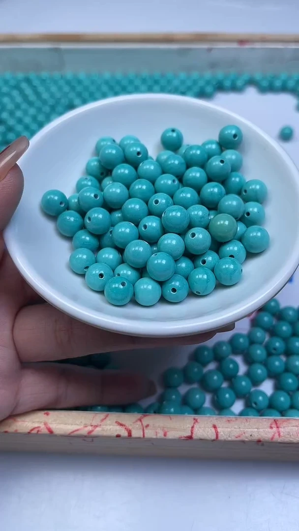 未镶嵌玛瑙手饰B1813 高 瓷 绿8mm10个9.9元