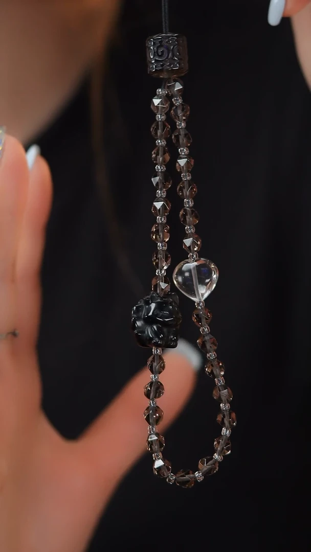 挂件未镶嵌水晶CJ-1  茶晶 狐狐  挂件