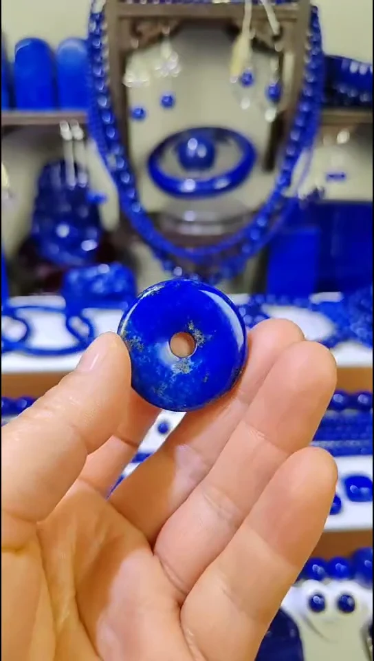 未镶嵌青金石平安扣直径33mm原矿青金石平安扣