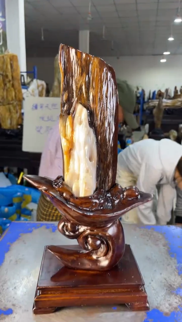 未镶嵌摆件硅化玉46