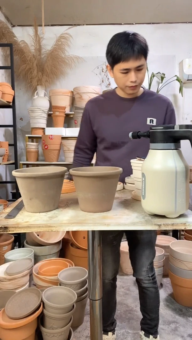 瑕疵无售后17*13灰陶 2盆无托