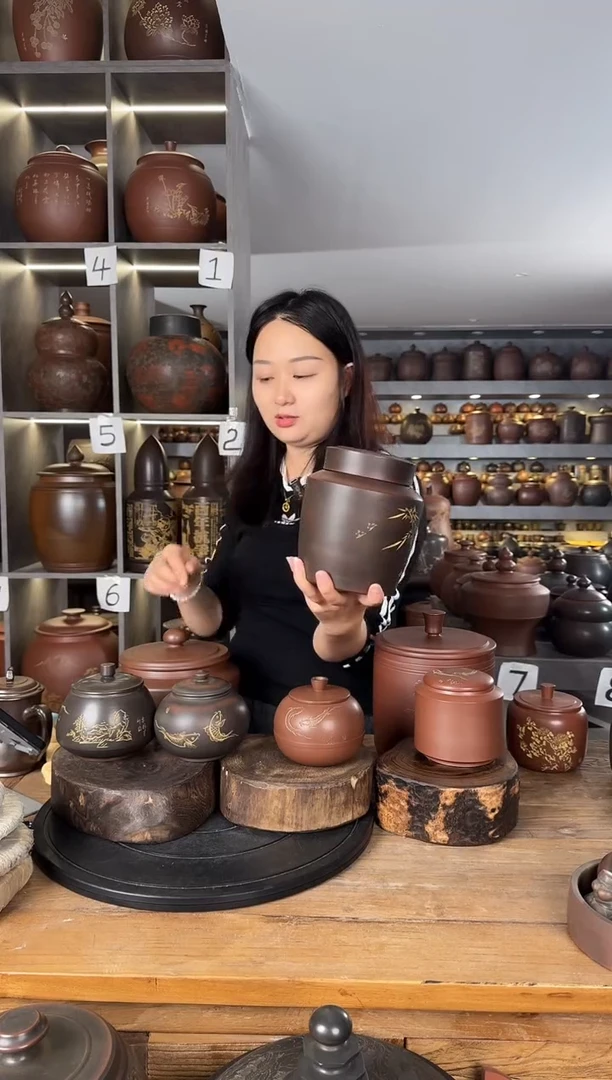 本陶手作8两 存茶罐