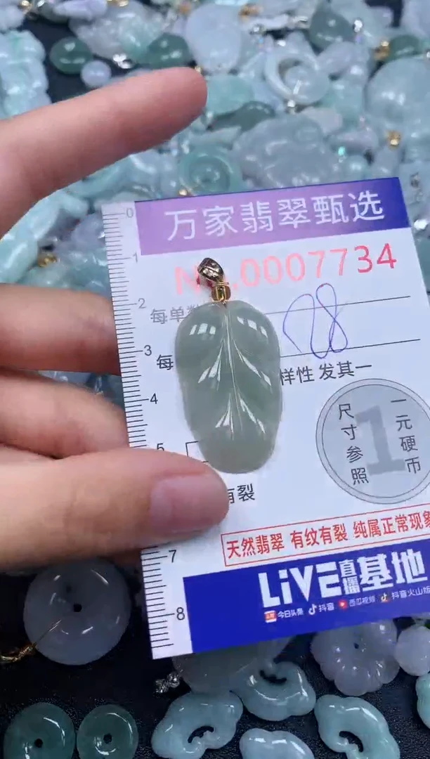 吊坠(不含链)未镶嵌翡翠7734