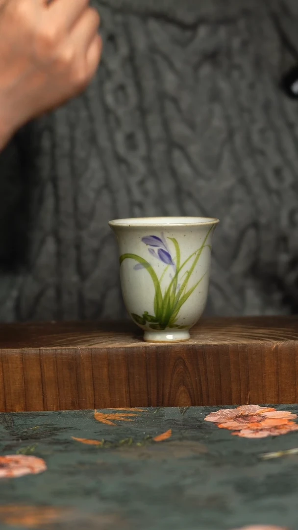 杯釉下彩手工手绘同款陶器