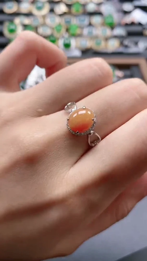 【闪购商品】翡翠戒指银S925镶嵌51511