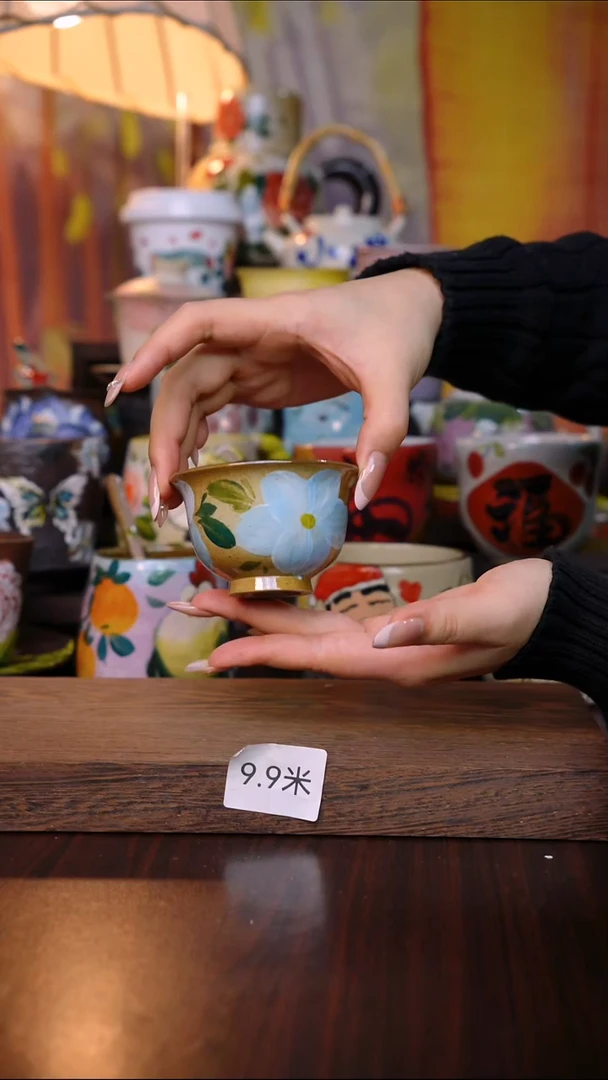 杯子陶泥垚手作 景德镇手工手绘陶瓷器物