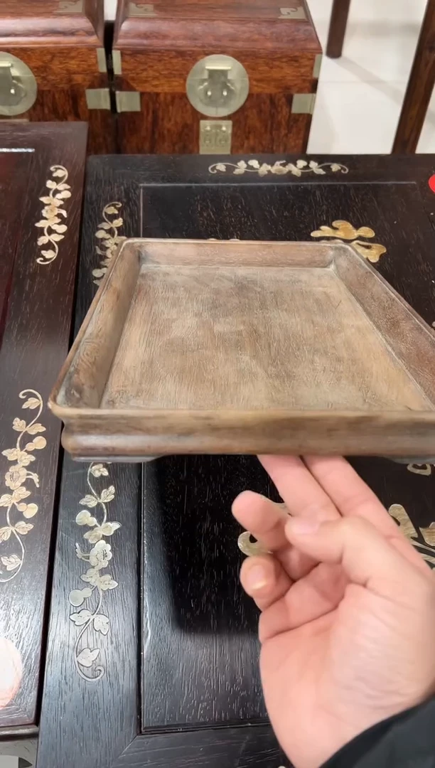 花梨木外翻茶盘111