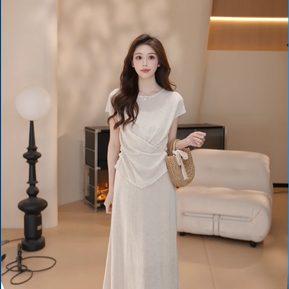 Basic House/百家好CSM韩版时尚时尚套装长款简约通勤性感显瘦