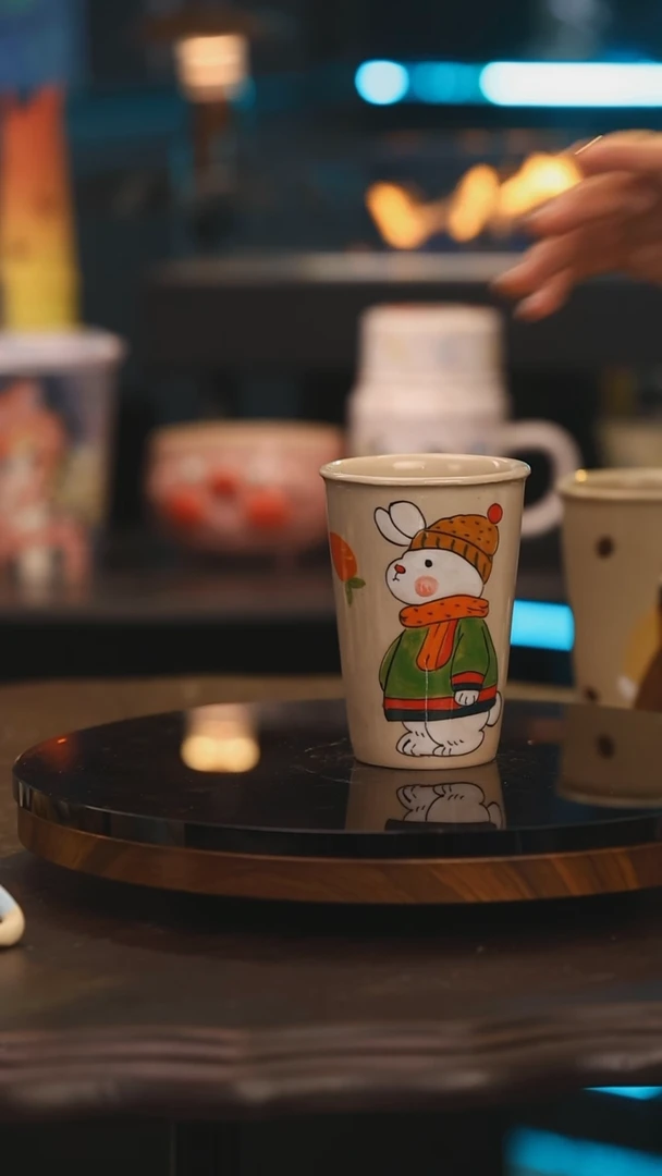 【闪购商品】摆件景德镇设计师釉下彩绘陶瓷