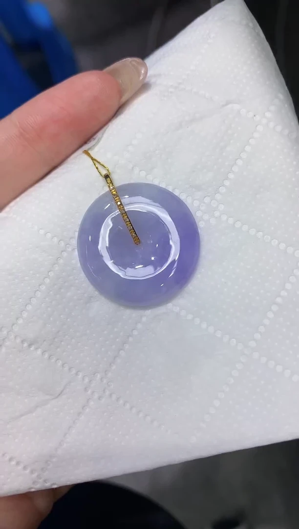 翡翠18K金镶嵌颈饰111111111