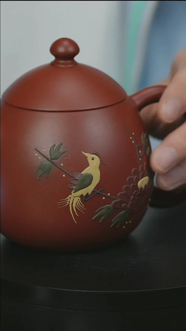 茶壶紫砂遇***人宜兴紫砂朱泥103