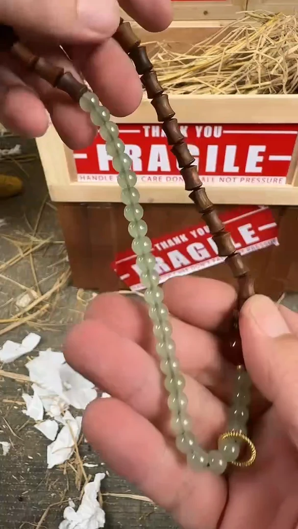 菩提根/象牙果手串竹节双拼