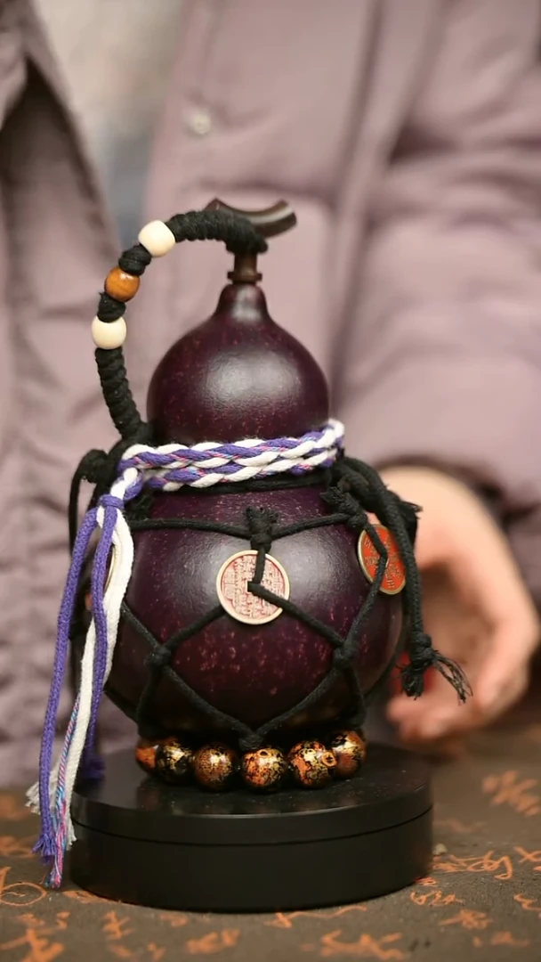 70号网兜 中药煮色 大漆葫芦水壶/酒壶 一物一拍