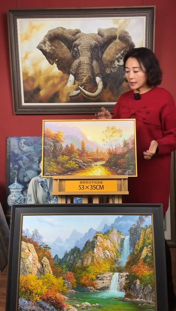 油画【12号】约53*35cm丨朝鲜原创纯手绘孤品油画丨顺丰包邮