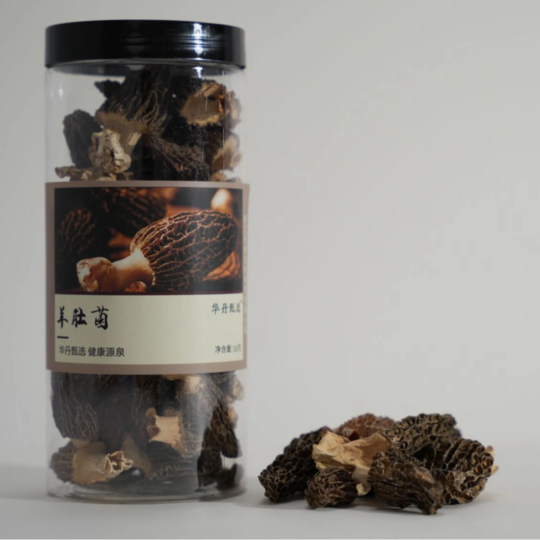 华丹甄选羊肚菌干货50g菌类罐装