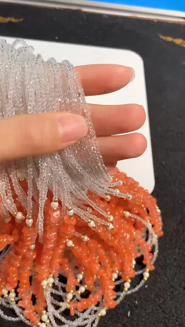 【闪购商品】水晶手链未镶嵌白水晶配南红锁骨链