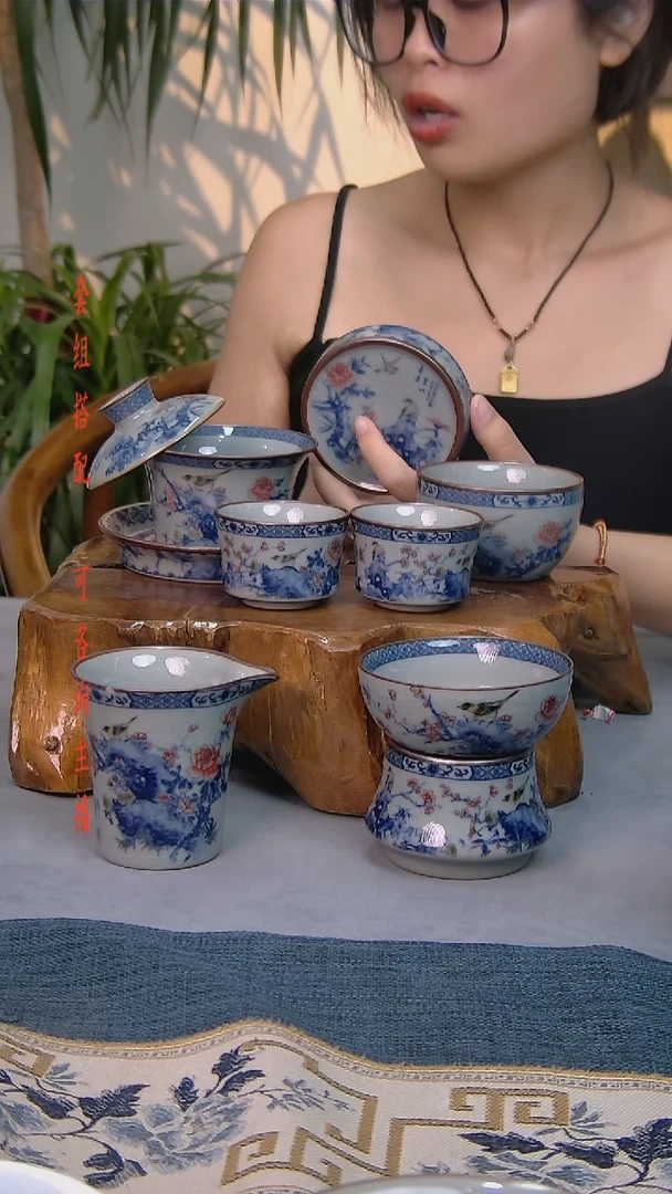 简装家用款7件套 老陶泥开片纹陶瓷茶具
