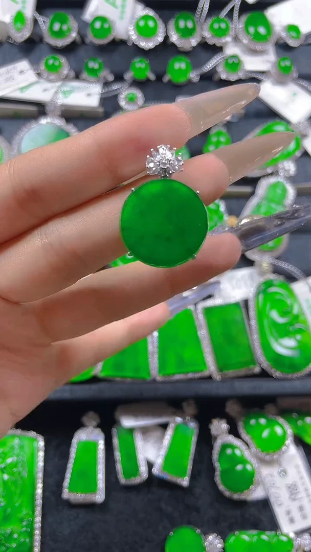 翡翠银S925镶嵌颈饰11111111