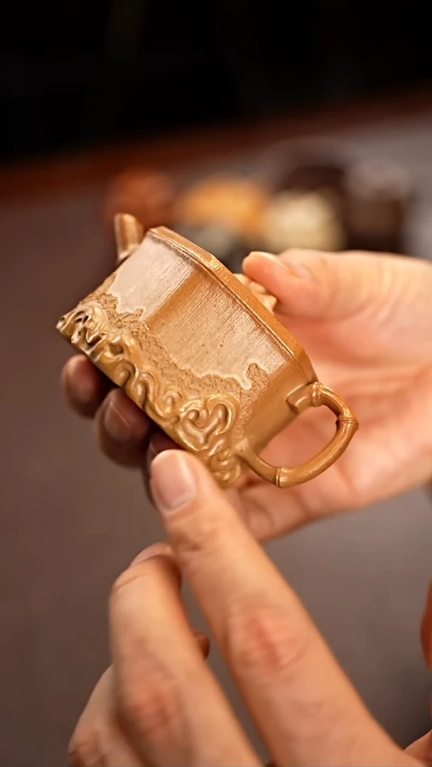 茶壶紫砂六方云竹紫砂壶壶