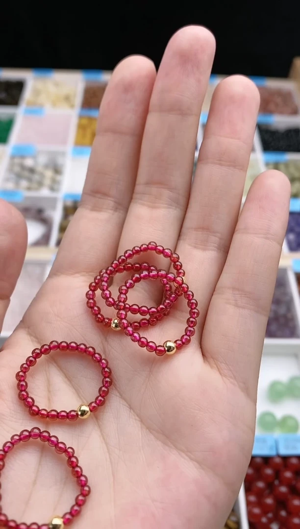 未镶嵌戒圈水晶戒指随机发一