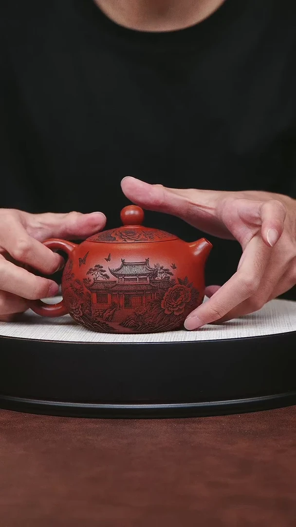紫砂茶宠宜兴紫砂 大红袍西施 王芳