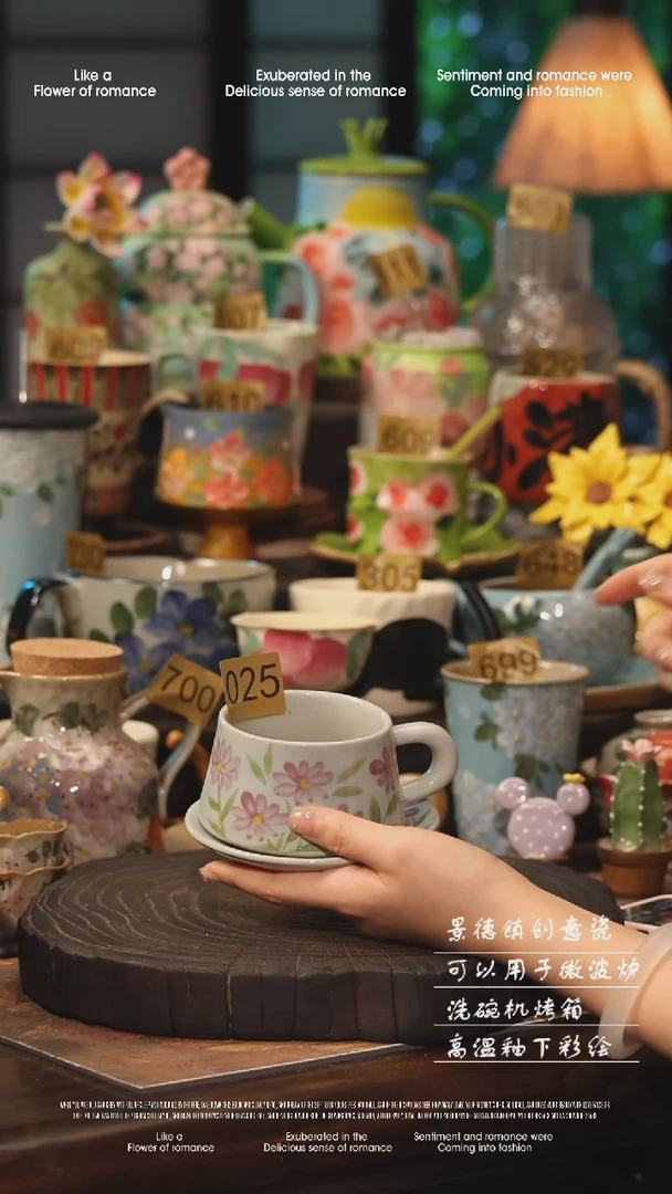 陶瓷景德镇高温釉下彩手工手绘款式