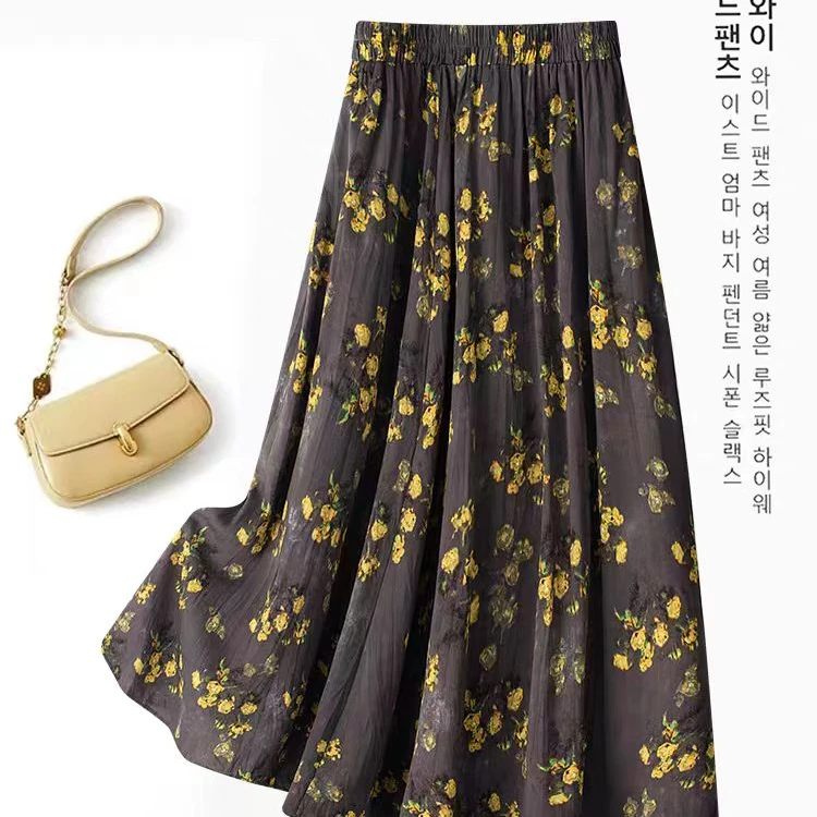 【苗姐衣橱】25夏 韩版洋气A字碎花半身裙206