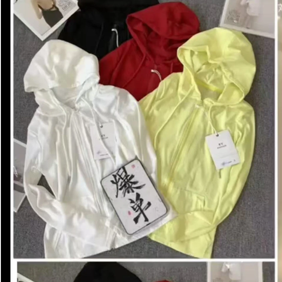 12076百搭洋气纯色拉链连帽假两件减龄休闲夏季拼接长袖T恤