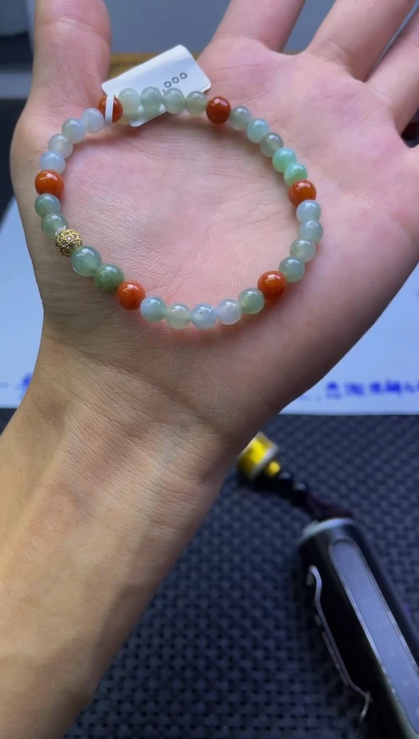 未镶嵌手链翡翠珠串