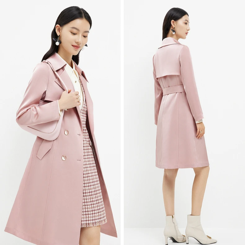 【koradior】珂莱蒂尔新款气质英伦风显瘦收腰风衣KJ00614A1