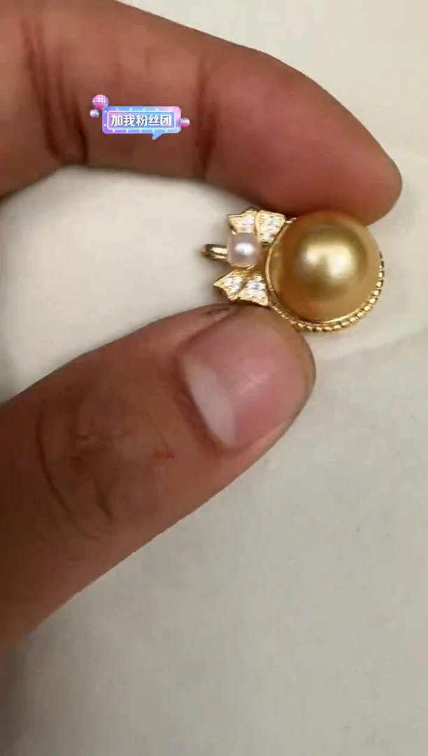 颈饰银S925镶嵌海水珍珠吊坠