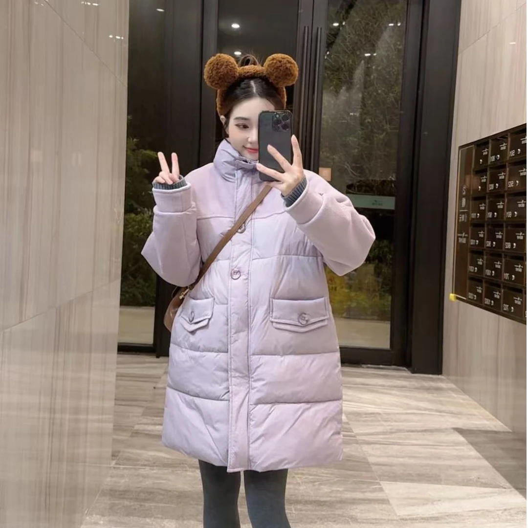 奈奈妮【加倍温暖】中短款棉服冬季休闲时尚保暖百搭8755