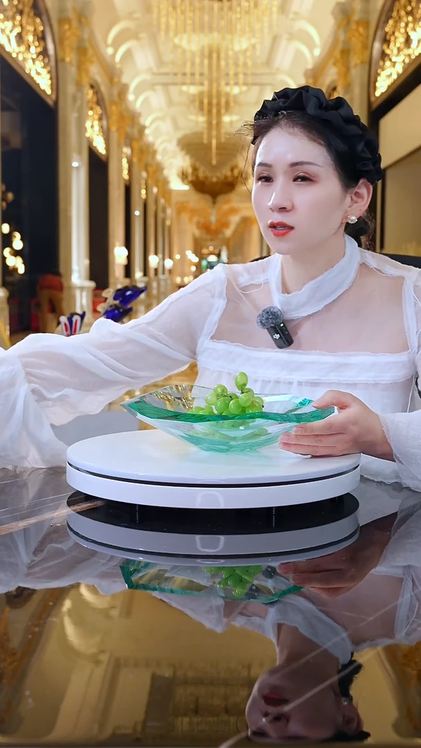 摆件AJ1111076翠绿色琉璃果盘