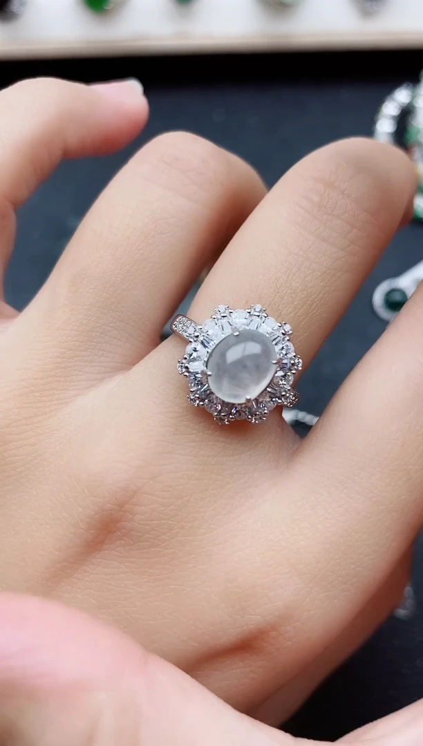 【闪购商品】翡翠戒指银S925镶嵌11111