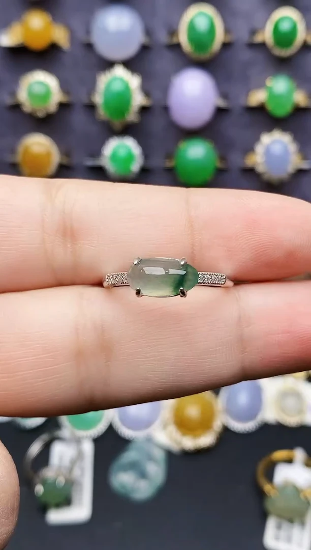 银S925镶嵌戒指翡翠2218