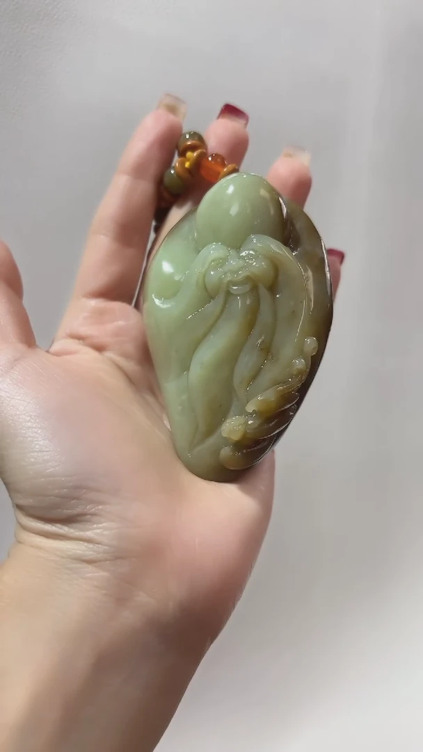 【闪购商品】和田玉手把件未镶嵌寿星手把件