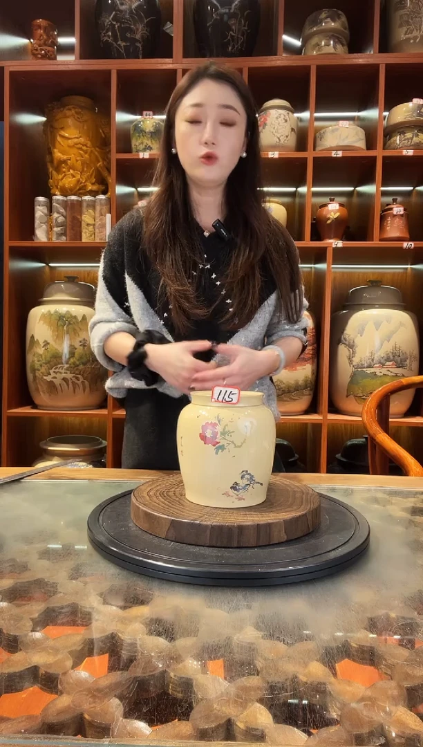 罐李旭泽作品白泥小茶罐@115