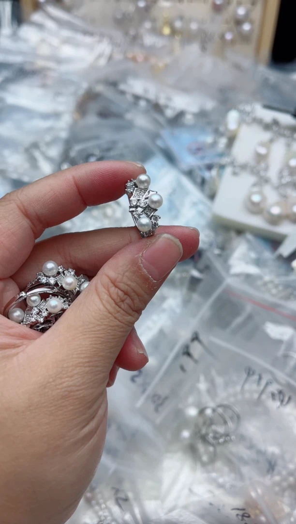 未镶嵌戒指淡水珍珠多样性发其一，非无暇